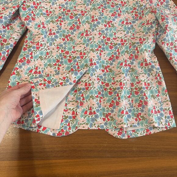 J. Crew Liberty Campbell Floral Cotton Blazer, Spring Career Wear, size 8 - Picture 11 of 13